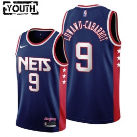 Brooklyn Nets Timothe Luwawu-Cabarrot 9 Nike 2021-22 City Edition Throwback 90s Lasten Pelipaidat Swingman